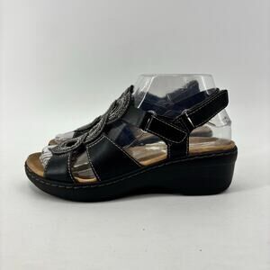 Clarks Merliah Derby Women's Size 6.5 Sandals Comfort Black